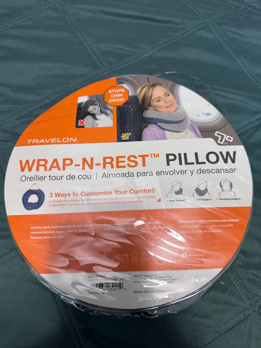 Travelon Wrap-N-Rest Pillow - Gray